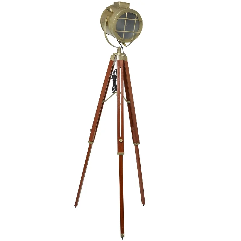 Metal Floor Lamp with a Matte Black Finish for a Sleek LookStainless Steel Metal Spotlight Room Floor Lamp - Brown - Roche River Decor Metal Floor Lamp with a Matte Black Finish for a Sleek LookStainless Steel Metal Spotlight Room Floor Lamp - Brown - Roche River Decor