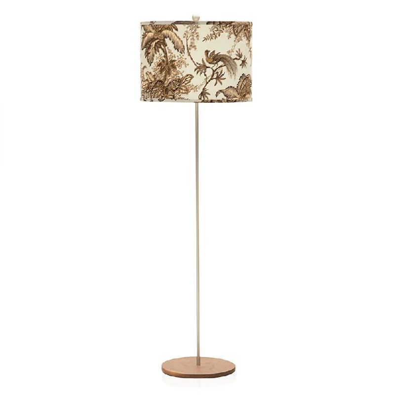 Way Switch Floor Lamp for Multiple Light Intensity LevelsStandard Floor Lamp with Floral Shade Way Switch Floor Lamp for Multiple Light Intensity LevelsStandard Floor Lamp with Floral Shade