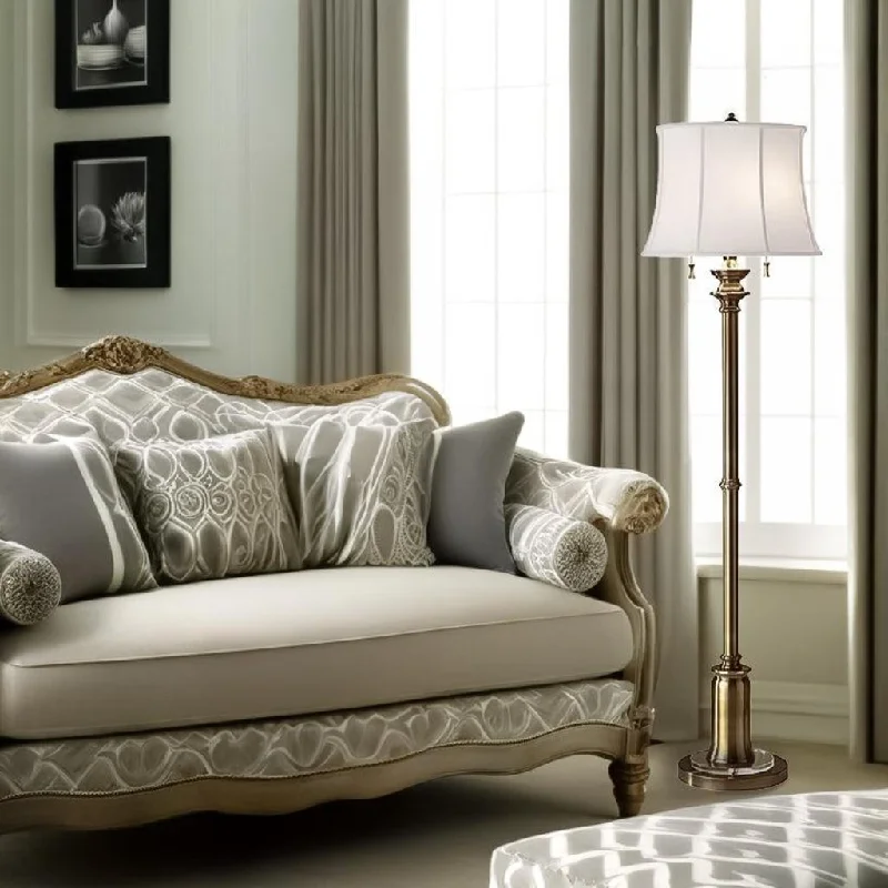 Marble Base Floor Lamp for a Touch of LuxuryStateroom 2Lt Floor Lamp E27 in Antique Nickel and Bali Brass Elstead Lighting - ELS.FE-STATEROOM-FL Marble Base Floor Lamp for a Touch of LuxuryStateroom 2Lt Floor Lamp E27 in Antique Nickel and Bali Brass Elstead Lighting - ELS.FE-STATEROOM-FL