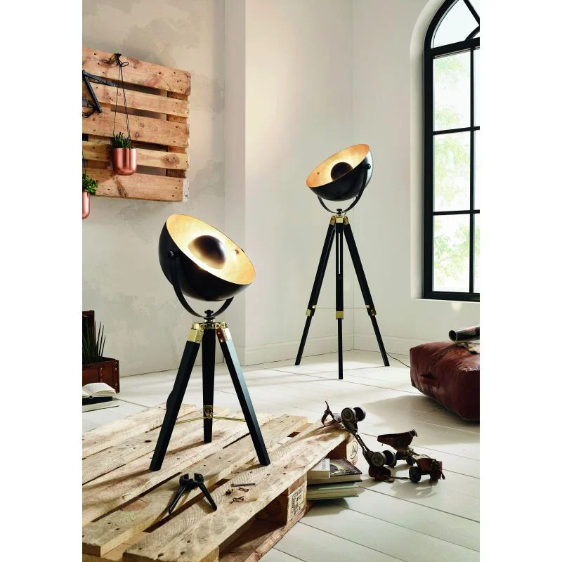 Industrial Style Floor Lamp with Exposed Bulbs for Loft ApartmentsTHE TRIPOD TRIUMPH-B PEDESTAL LAMP Industrial Style Floor Lamp with Exposed Bulbs for Loft ApartmentsTHE TRIPOD TRIUMPH-B PEDESTAL LAMP