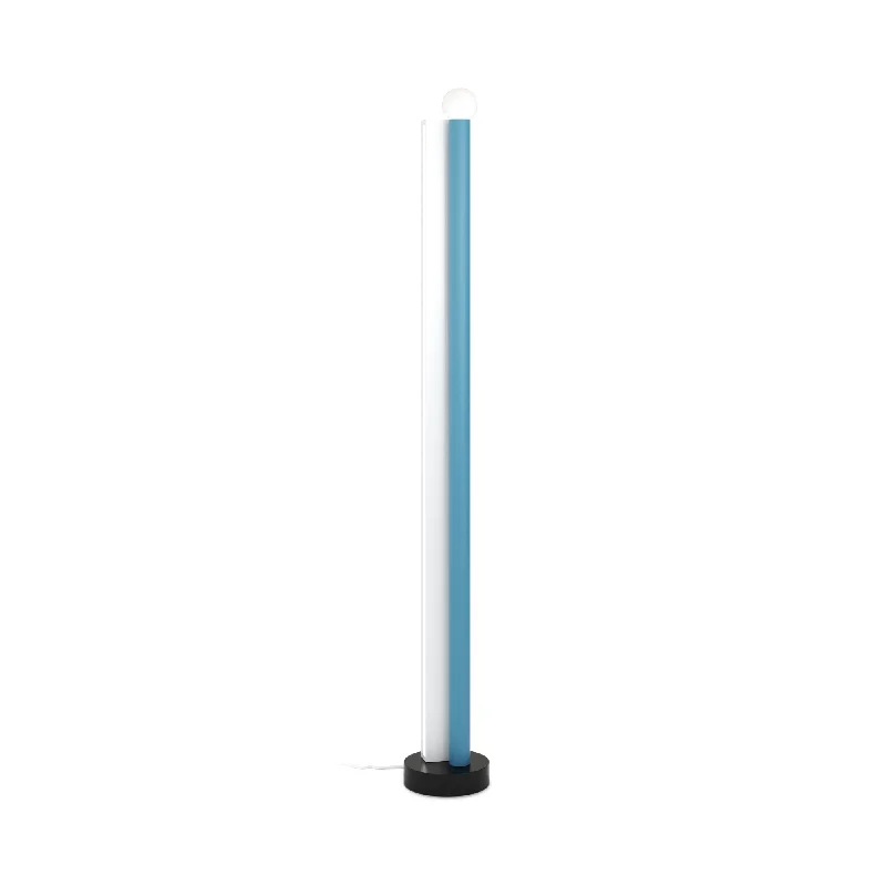 Bohemian Inspired Floor Lamp for Eclectic Home DecorTube And Rectangle F02 Floor Lamp - Black/White/Blue Bohemian Inspired Floor Lamp for Eclectic Home DecorTube And Rectangle F02 Floor Lamp - Black/White/Blue