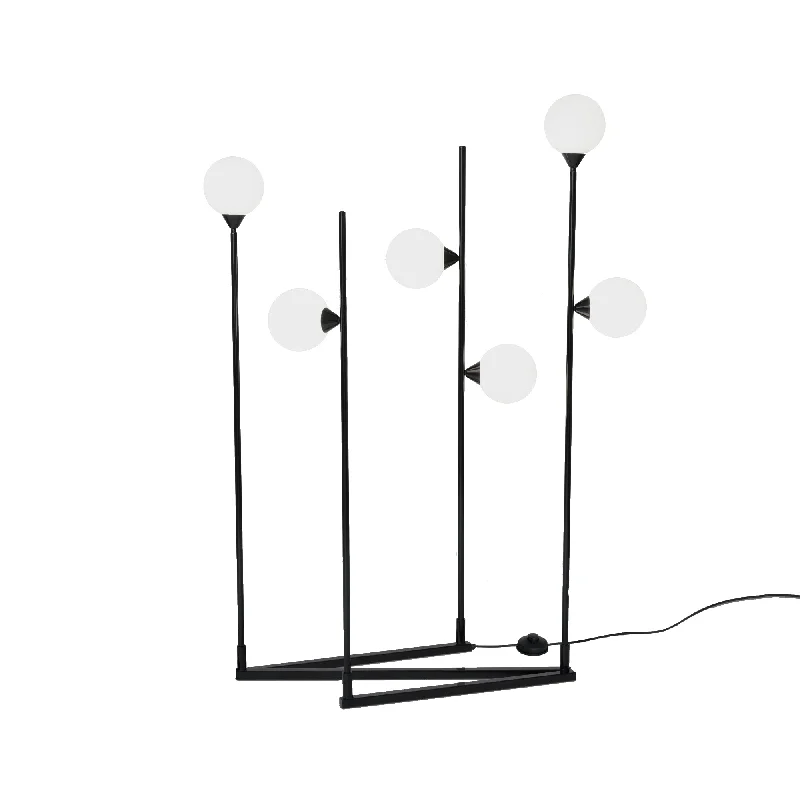 Rustic Farmhouse Style Floor Lamp for Cozy BedroomsTube and Sphere Floor Lamp - Black Rustic Farmhouse Style Floor Lamp for Cozy BedroomsTube and Sphere Floor Lamp - Black