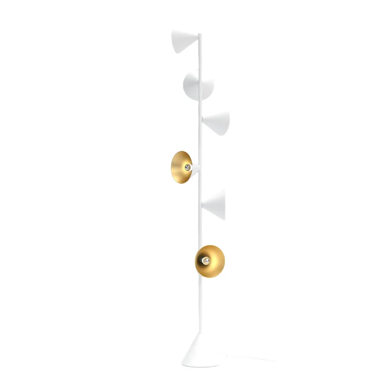Marble Base Floor Lamp for a Touch of LuxuryVertical One Floor Lamp - White/Brass Marble Base Floor Lamp for a Touch of LuxuryVertical One Floor Lamp - White/Brass