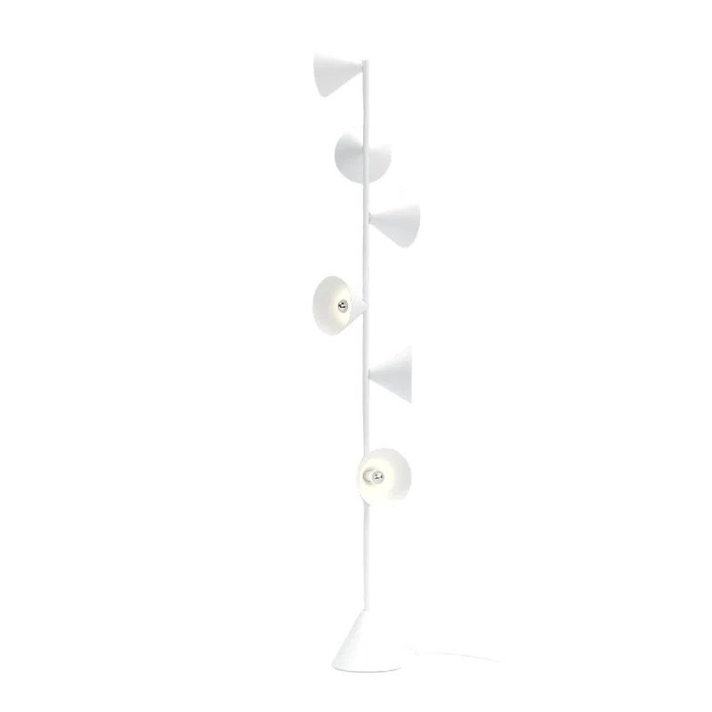Glass Floor Lamp with Frosted Shades for Soft Diffused LightVertical One Floor Lamp - White Glass Floor Lamp with Frosted Shades for Soft Diffused LightVertical One Floor Lamp - White