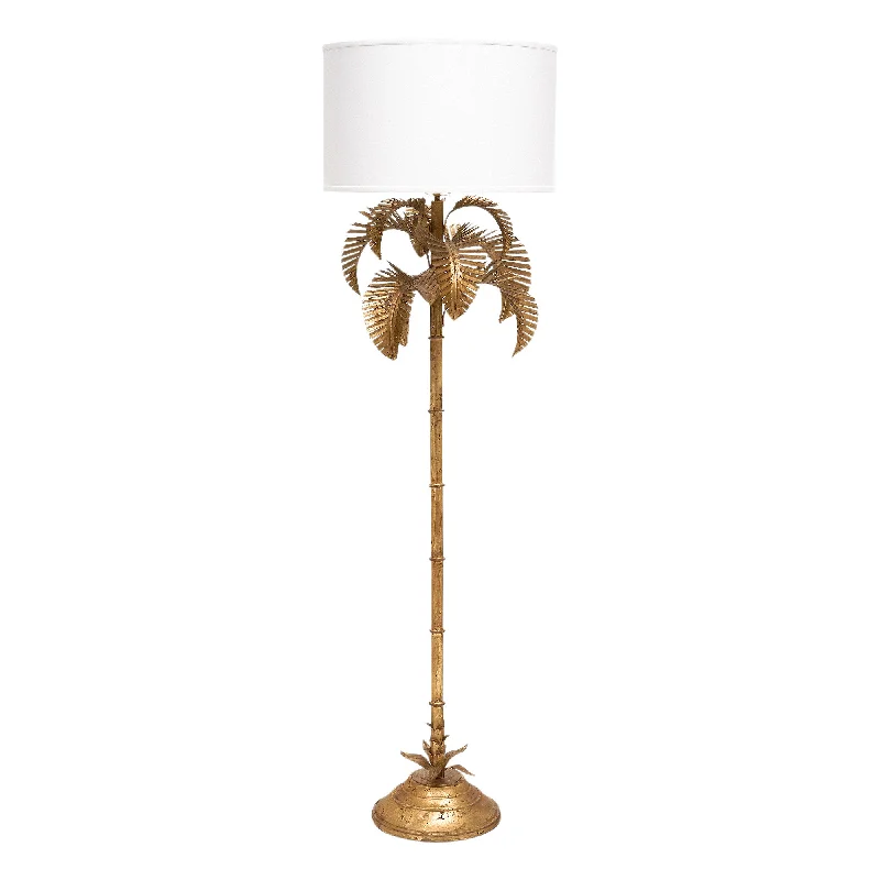Rustic Farmhouse Style Floor Lamp for Cozy BedroomsVintage French Palm Leaf Floor Lamp