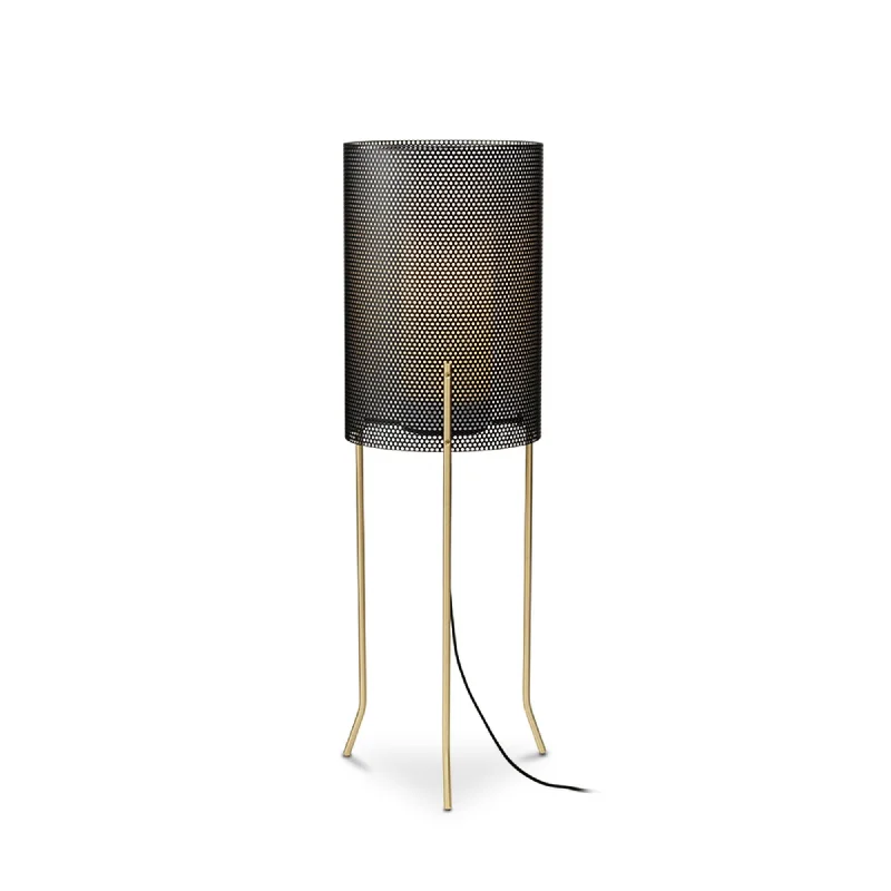 Wood Floor Lamp with Natural Grain for a Warm and Organic FeelVouge Tripod Floor Lamp - Black/Brass Wood Floor Lamp with Natural Grain for a Warm and Organic FeelVouge Tripod Floor Lamp - Black/Brass