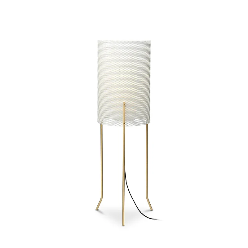 Way Switch Floor Lamp for Multiple Light Intensity LevelsVouge Tripod Floor Lamp - White/Brass Way Switch Floor Lamp for Multiple Light Intensity LevelsVouge Tripod Floor Lamp - White/Brass