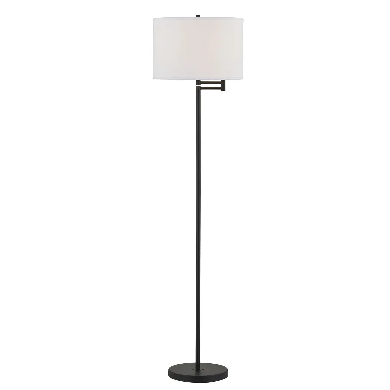 Bohemian Inspired Floor Lamp for Eclectic Home DecorWilliam Swing Arm Floor Lamp Brushed Nickel with White Linen Shade Bohemian Inspired Floor Lamp for Eclectic Home DecorWilliam Swing Arm Floor Lamp Brushed Nickel with White Linen Shade