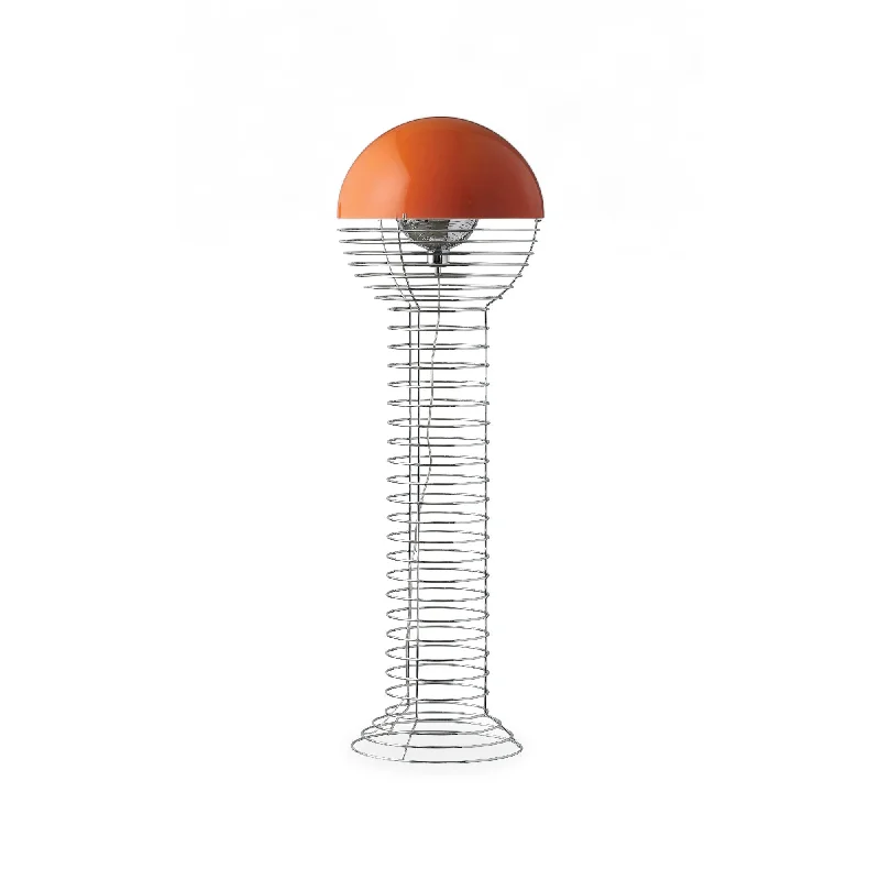 Industrial Style Floor Lamp with Exposed Bulbs for Loft ApartmentsWire 40 Floor Lamp - Chrome/Orange Industrial Style Floor Lamp with Exposed Bulbs for Loft ApartmentsWire 40 Floor Lamp - Chrome/Orange
