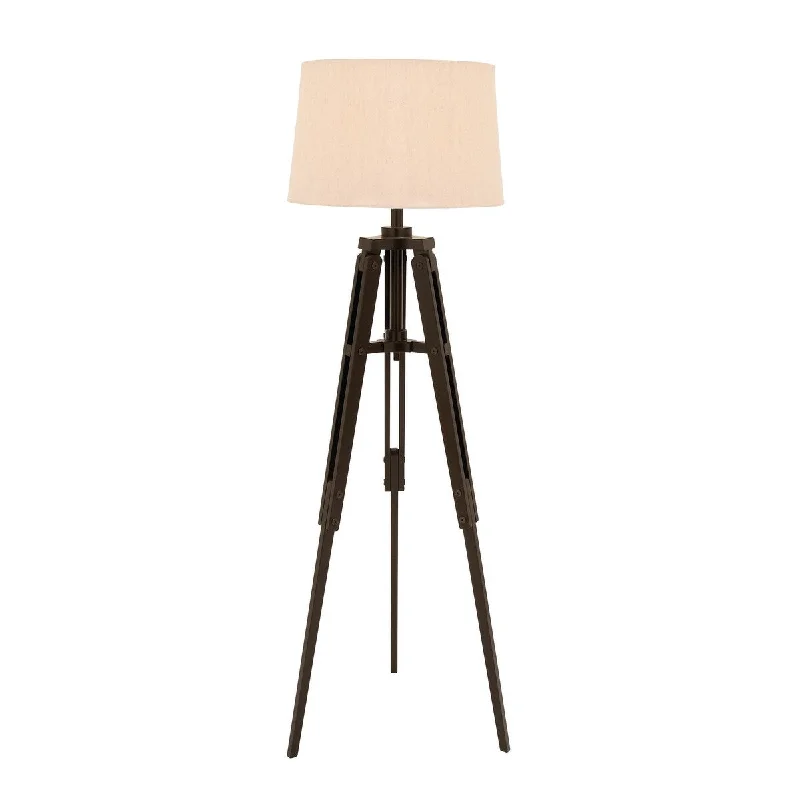 Glass Floor Lamp with Frosted Shades for Soft Diffused LightWood Tripod Room Floor Lamp with Cream Linen Shade - Black - Roche River Decor Glass Floor Lamp with Frosted Shades for Soft Diffused LightWood Tripod Room Floor Lamp with Cream Linen Shade - Black - Roche River Decor