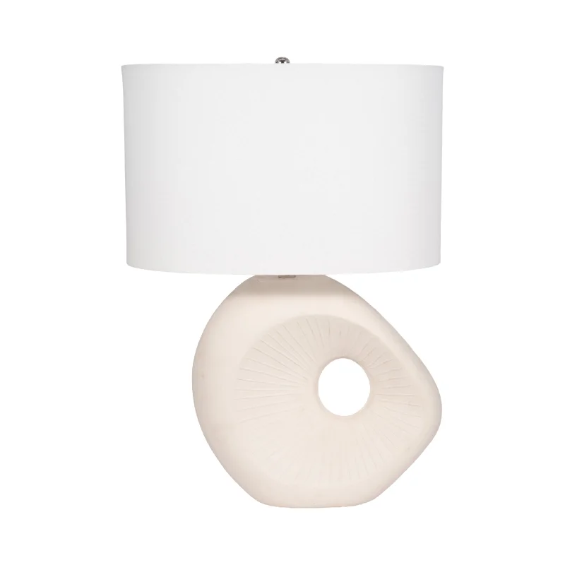 glass table lamps with a frosted surface for soft light diffusion26" Ceramic Table Lamp With Shade, Beige
