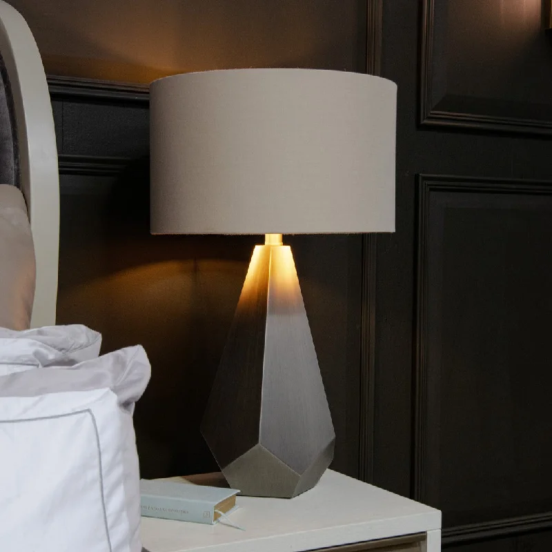 modern minimalist table lamps for contemporary living roomsAgato Gunmetal Table Lamp - RV Astley
