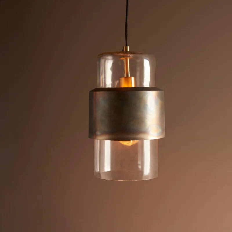 Bohemian Ceiling Lights with Beads, Tassels, and Colorful GlassAmos Cattelan Pendant Bronze Bohemian Ceiling Lights with Beads, Tassels, and Colorful GlassAmos Cattelan Pendant Bronze
