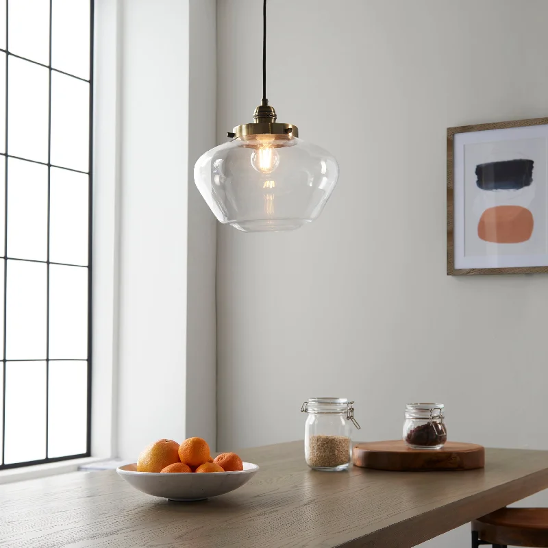 Crystal Ceiling Lights with High - Quality Swarovski CrystalsAmos Clarence Pendant Antique Brass & Clear Crystal Ceiling Lights with High - Quality Swarovski CrystalsAmos Clarence Pendant Antique Brass & Clear