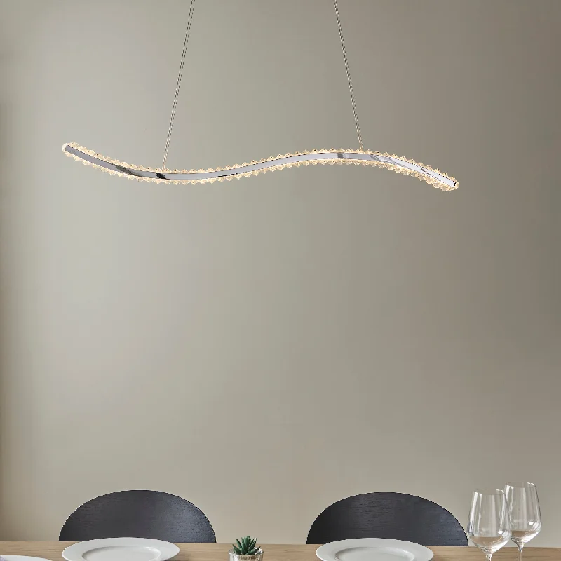 Retro Ceiling Lights Inspired by the 1950s and 1960s DesignAmos Clarity Chrome & Clear Crystal Bar Pendant Retro Ceiling Lights Inspired by the 1950s and 1960s DesignAmos Clarity Chrome & Clear Crystal Bar Pendant