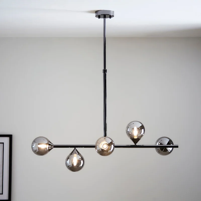 Modern Minimalist Ceiling Lights for Contemporary InteriorsAmos Crib Pendant Bar Black Chrome Modern Minimalist Ceiling Lights for Contemporary InteriorsAmos Crib Pendant Bar Black Chrome