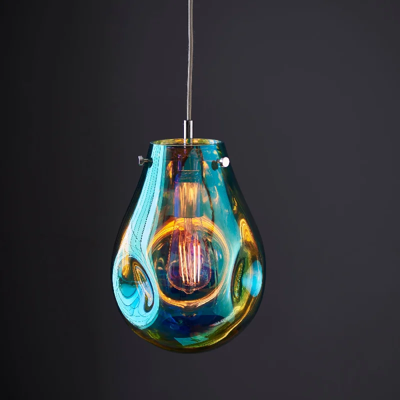 Rustic Ceiling Lights with Reclaimed Wood and Distressed FinishesAmos Iris Pendant Petrol Small Rustic Ceiling Lights with Reclaimed Wood and Distressed FinishesAmos Iris Pendant Petrol Small