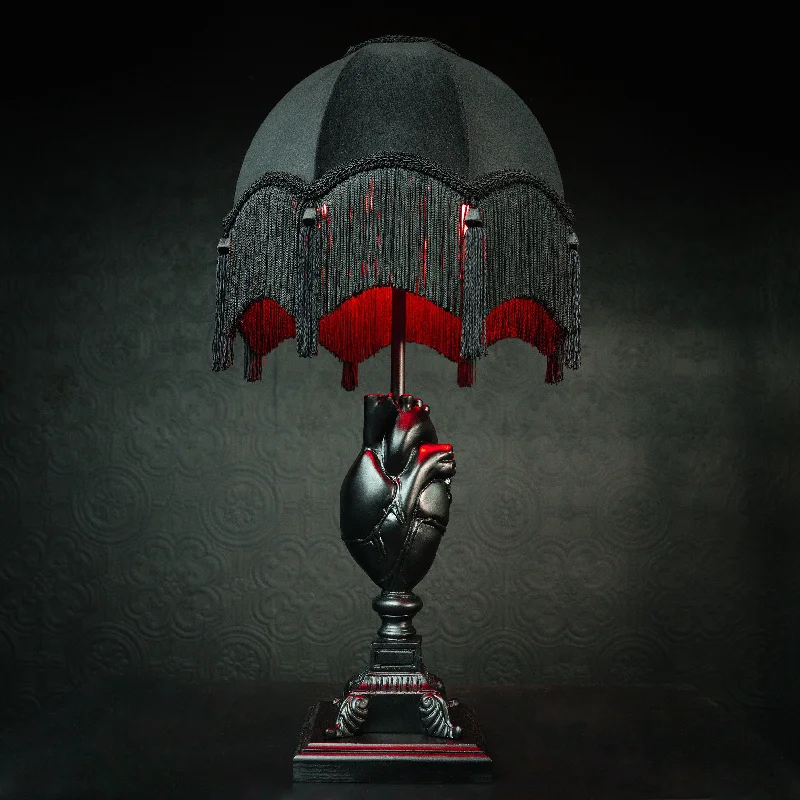 modern minimalist table lamps for contemporary living roomsThe Black Anatomical Heart Lamp