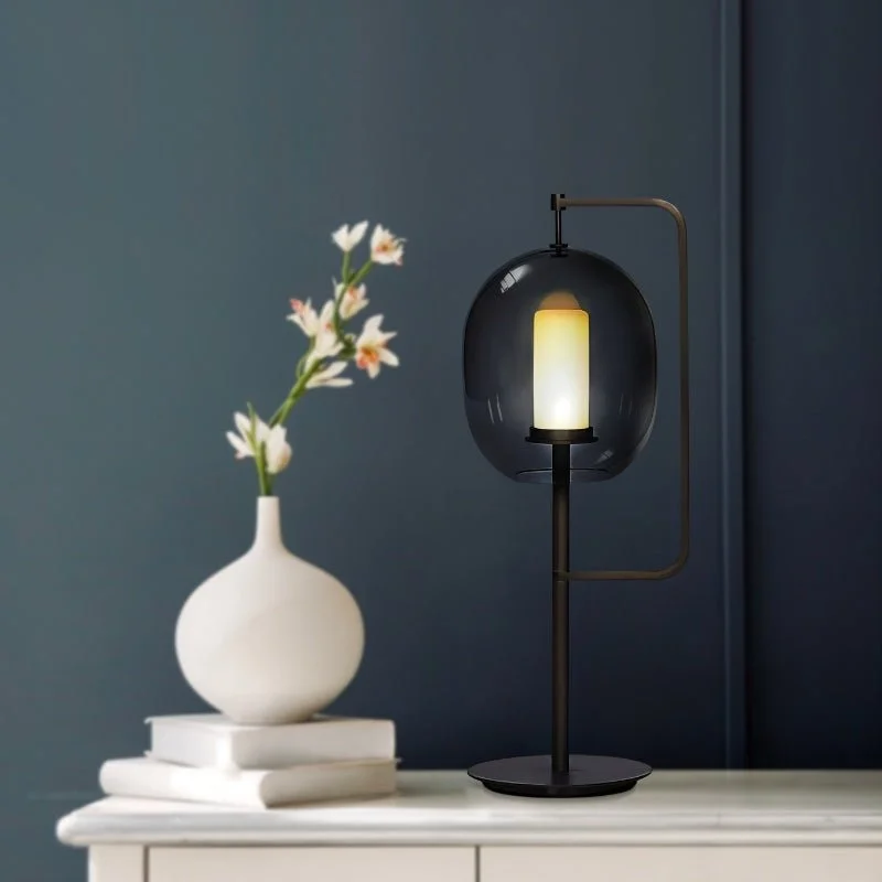 marble table lamps with a luxurious veined pattern for high end decorAncora Table Lamp