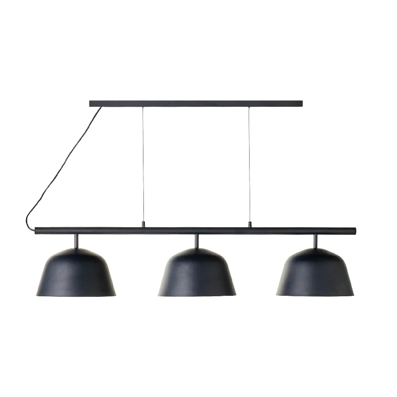 Mediterranean - Style Ceiling Lights with Terra - Cotta and Ceramic DetailsAnglesea 3 Light Metal Shade Pendant Charcoal 120cm Mediterranean - Style Ceiling Lights with Terra - Cotta and Ceramic DetailsAnglesea 3 Light Metal Shade Pendant Charcoal 120cm