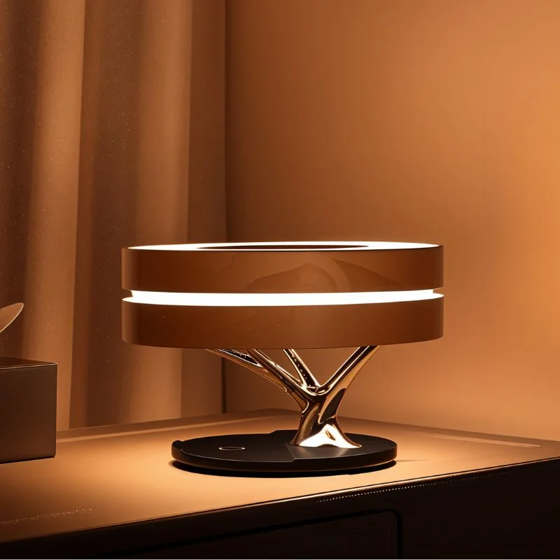 leather table lamps with a distressed texture for a rugged charmArbre Table Lamp