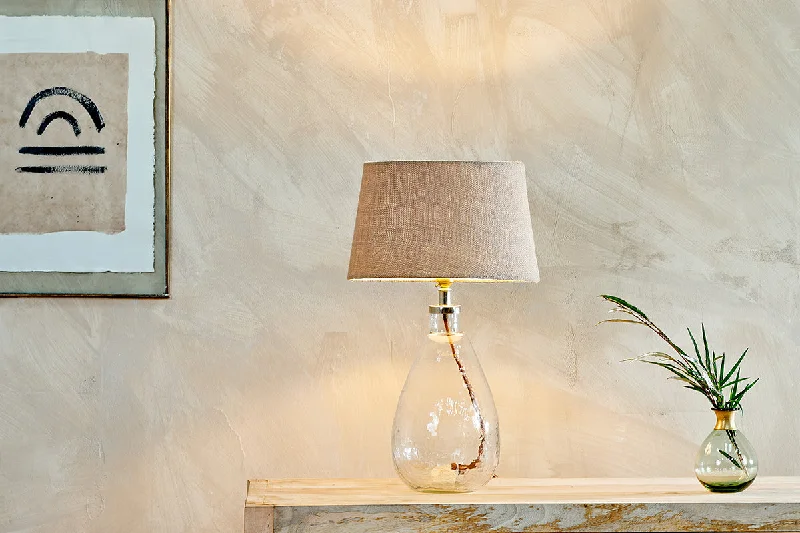 Indian - Themed Ceiling Lights with Intricate Filigree and Mirror WorkBaba Recycled Glass Lamp - Clear - Small Tall Indian - Themed Ceiling Lights with Intricate Filigree and Mirror WorkBaba Recycled Glass Lamp - Clear - Small Tall
