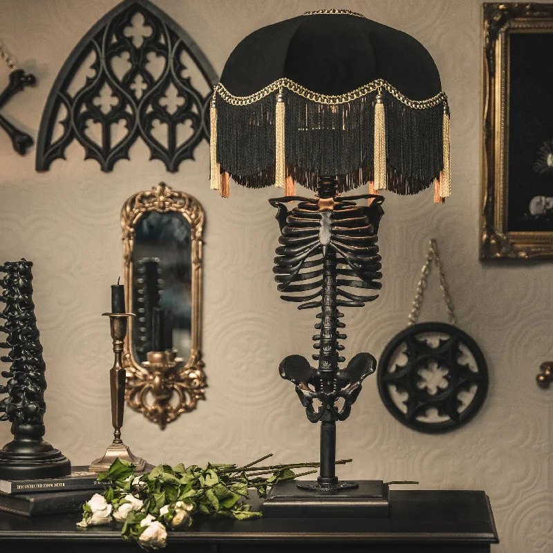 industrial style table lamps with exposed bulbs for loft apartmentsBaroque Skeleton Lamp - Lottie Edition by The Blackened Teeth