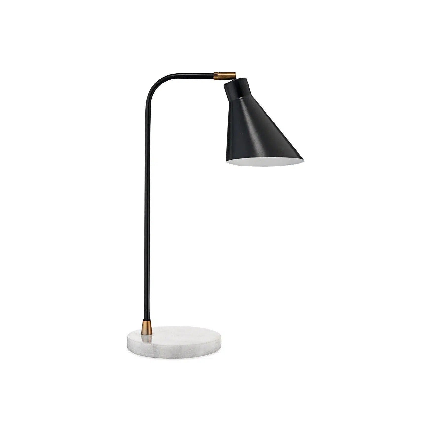 marble table lamps with a luxurious veined pattern for high end decorBlack Marble Iron Chronicle Task Lamp