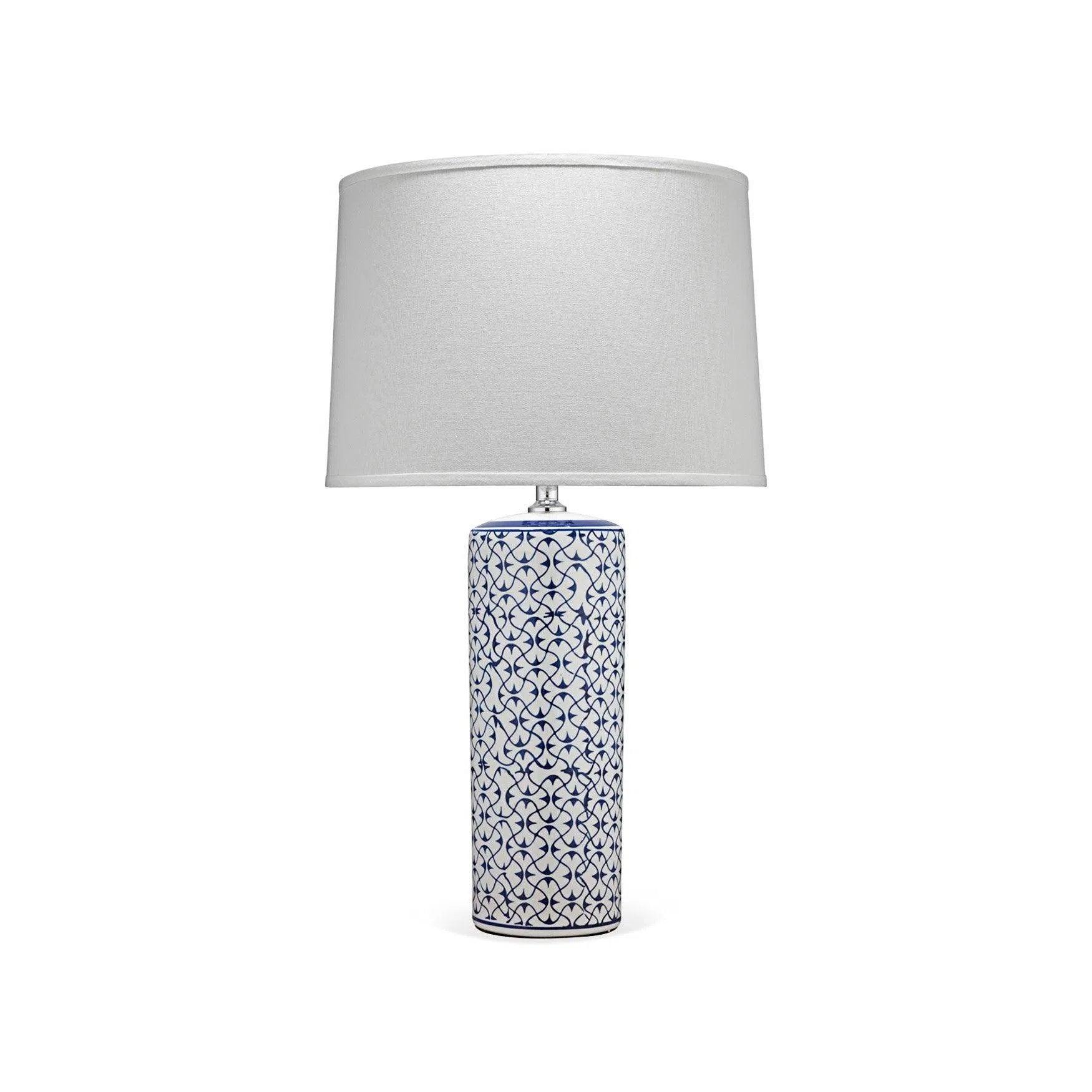 bohemian table lamps with colorful patterns for eclectic bedroomsBlue Ceramic Vivian Table Lamp