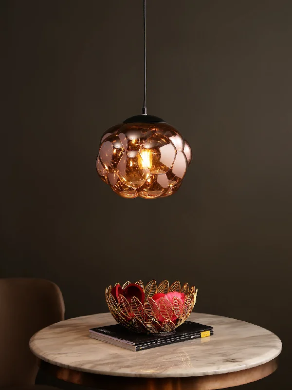 Tropical - Themed Ceiling Lights with Palm - Leaf Shapes and Rattan WrapsBubbles Copper Pendant Light Tropical - Themed Ceiling Lights with Palm - Leaf Shapes and Rattan WrapsBubbles Copper Pendant Light