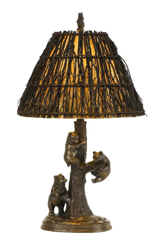wooden table lamps with natural grain for a warm and organic feelBear Table Lamp