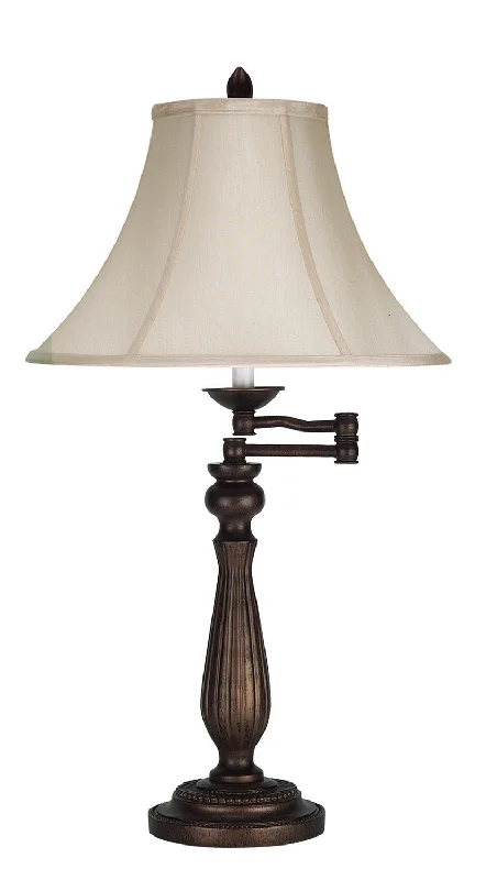 leather table lamps with a distressed texture for a rugged charmSwing Arm Table Lamp