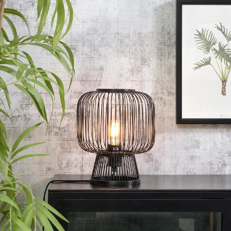 victorian style table lamps with ornate details for traditional homesCango Bamboo Table Lamp - Black