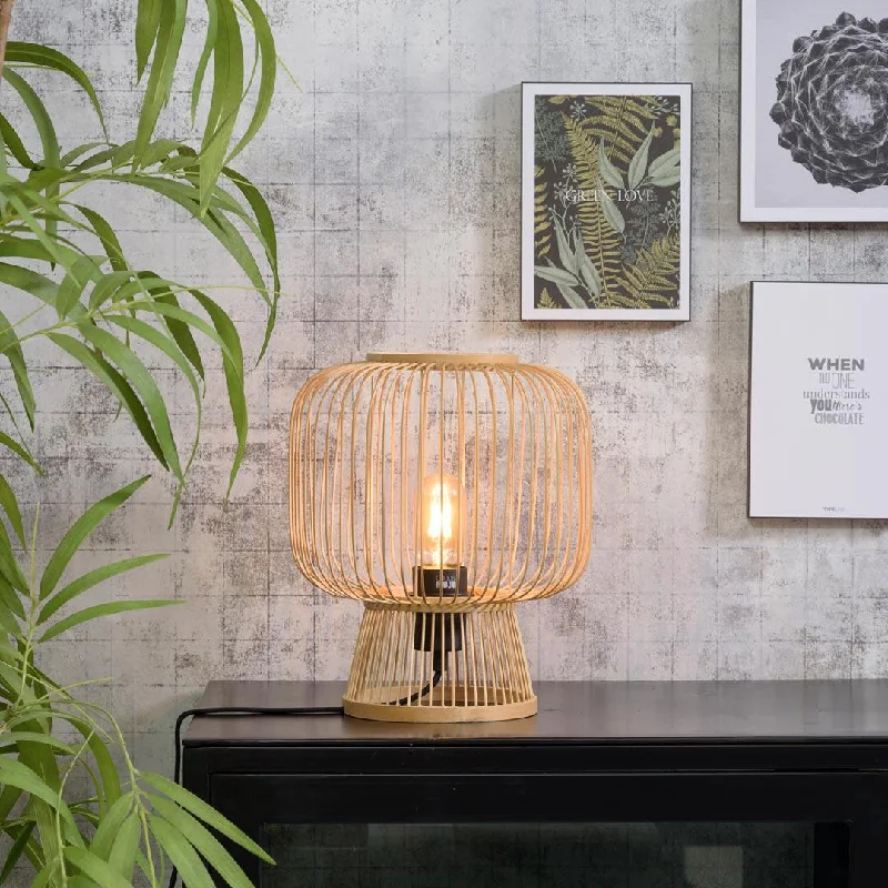 art deco table lamps with geometric shapes for a retro touchCango Bamboo Table Lamp - Natural