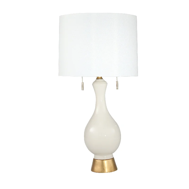 crystal table lamps with dazzling prisms for a glamorous effectCERAMIC 28" TEARDROP TABLE LAMP, WHITE/GOLD crystal table lamps with dazzling prisms for a glamorous effectCERAMIC 28" TEARDROP TABLE LAMP, WHITE/GOLD