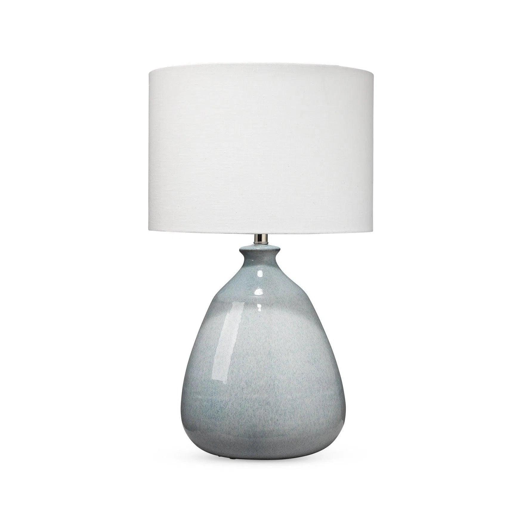 industrial style table lamps with exposed bulbs for loft apartmentsCoastal Style Blue Ceramic Levi Table Lamp