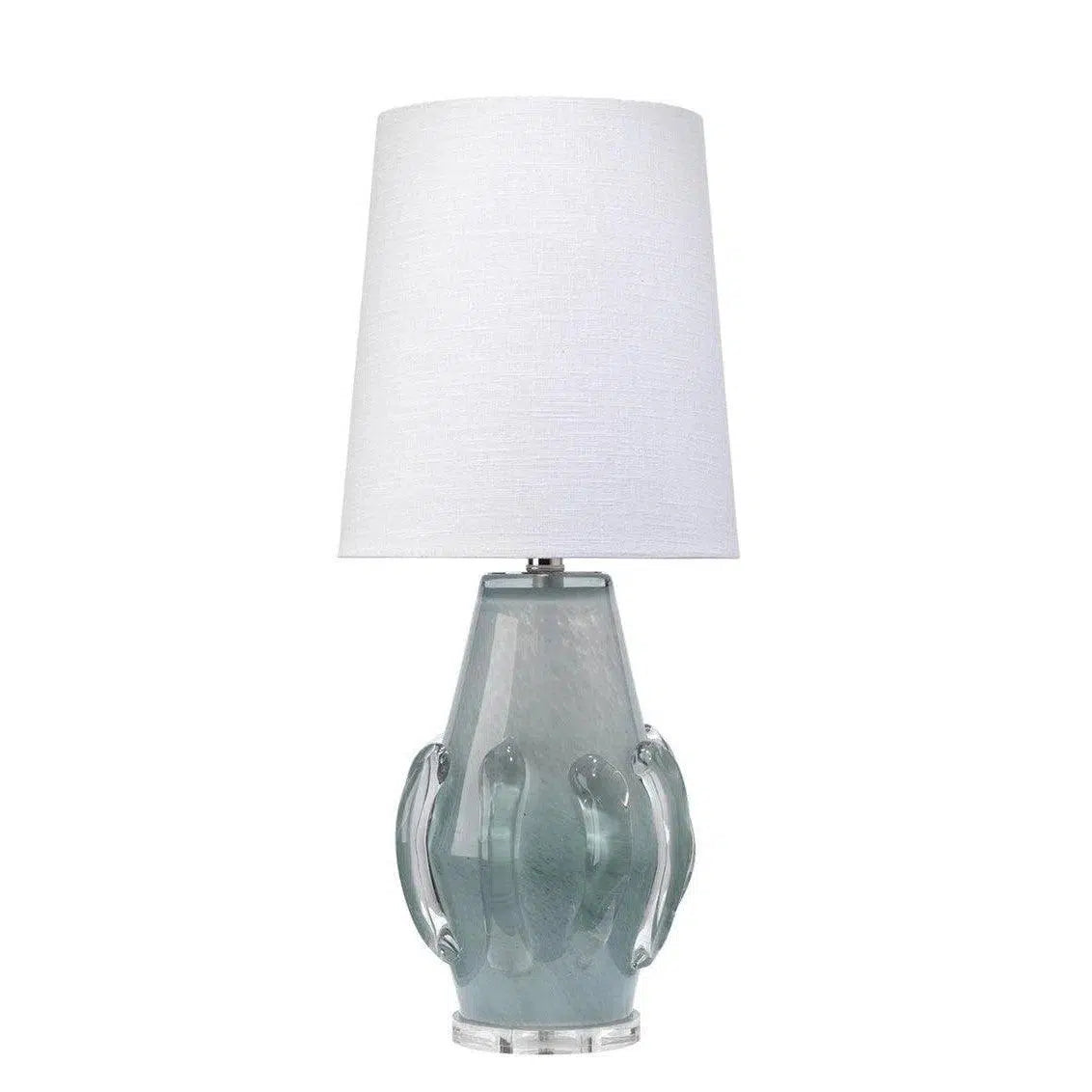 industrial style table lamps with exposed bulbs for loft apartmentsCoastal Style Blue Glass Talon Table Lamp