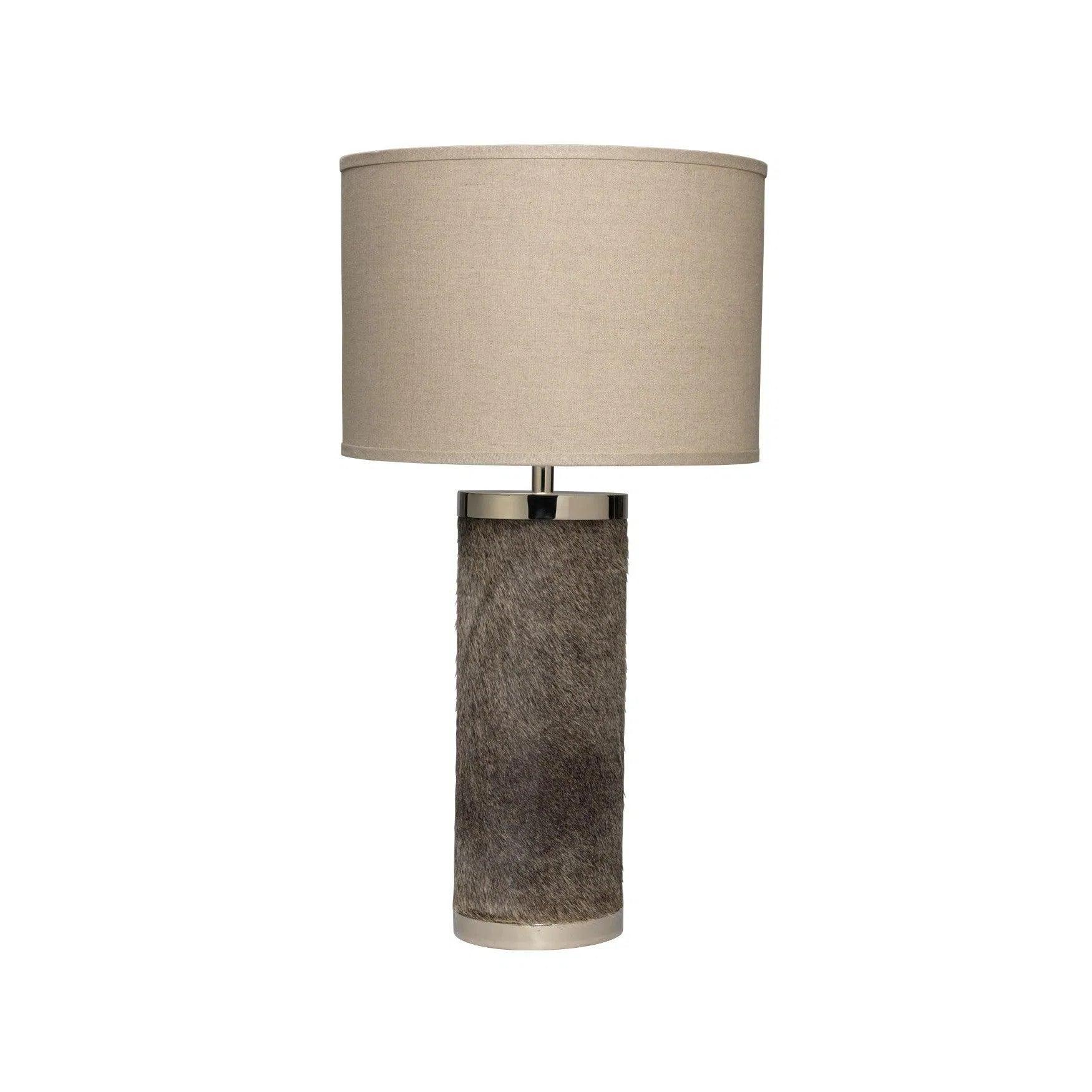 modern minimalist table lamps for contemporary living roomsCoastal Style Grey Cowhide Column Table Lamp