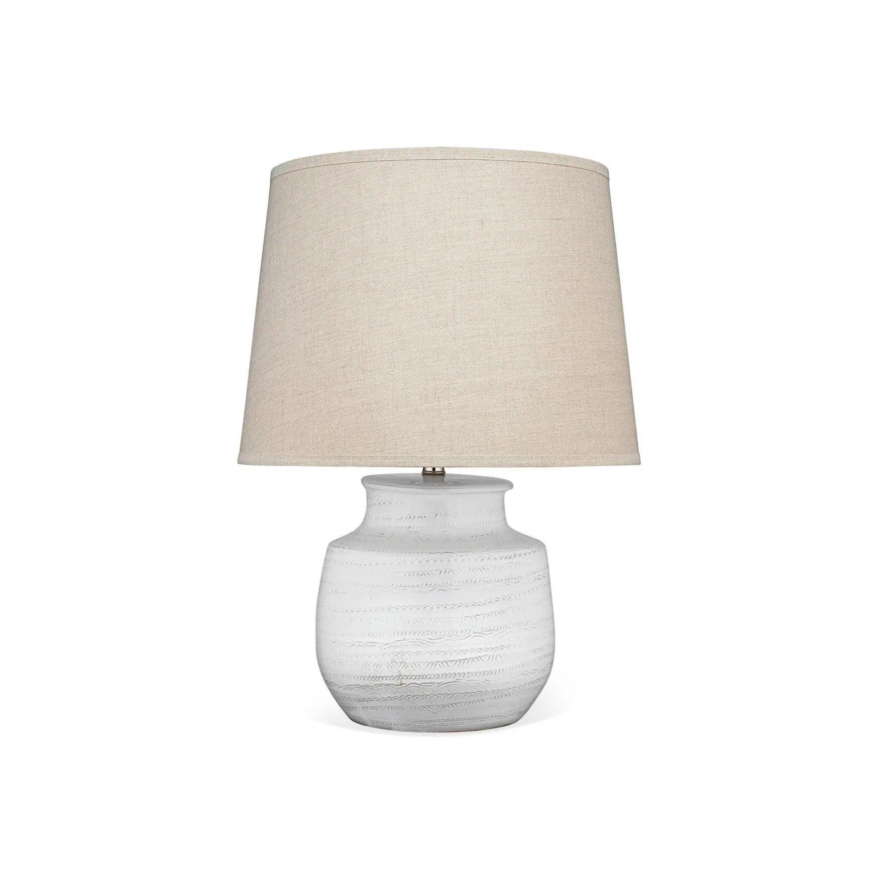 fabric table lamps with a linen shade for a relaxed and breathable lookCoastal Style White Ceramic Trace Table Lamp
