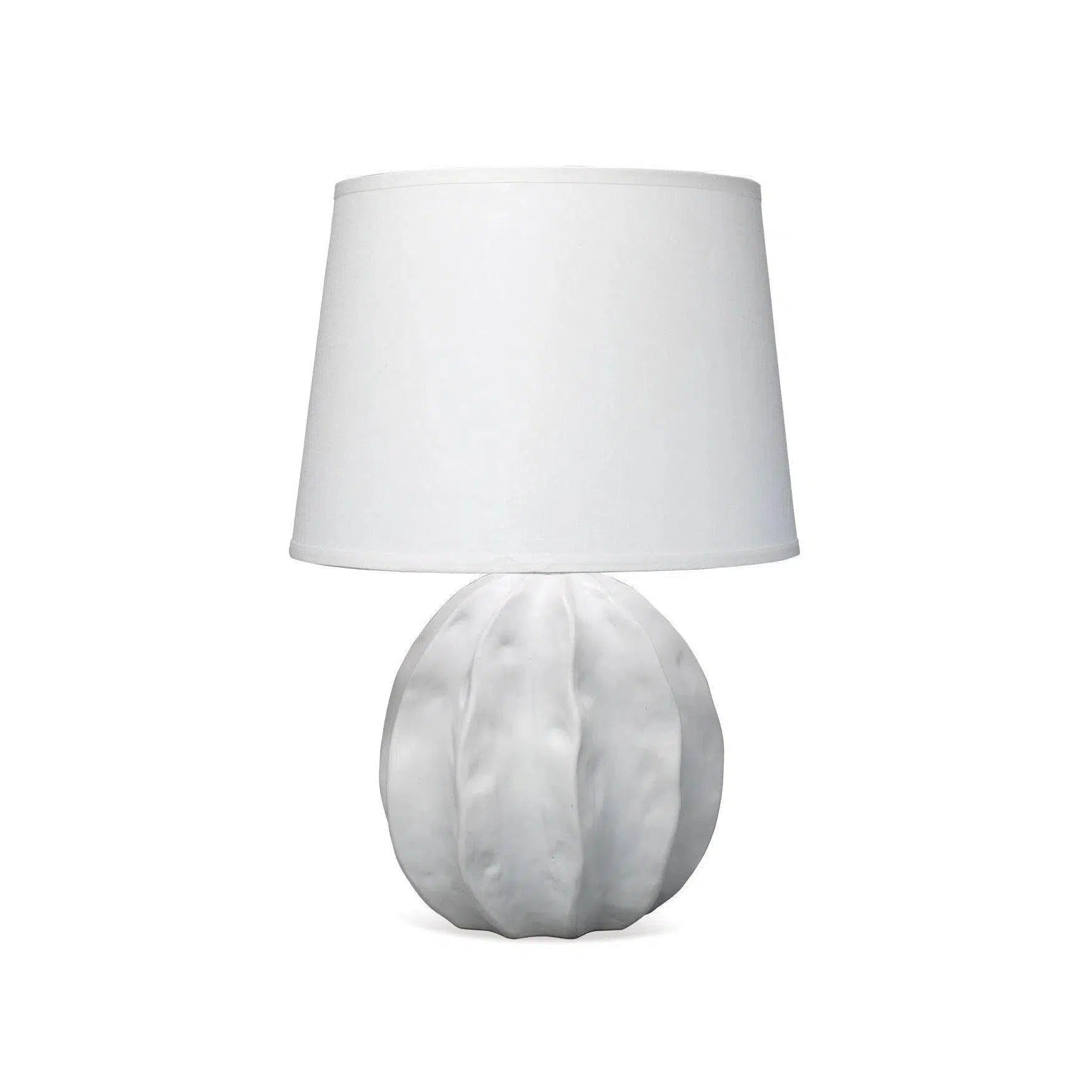 leather table lamps with a distressed texture for a rugged charmCoastal Style White Ceramic Urchin Table Lamp