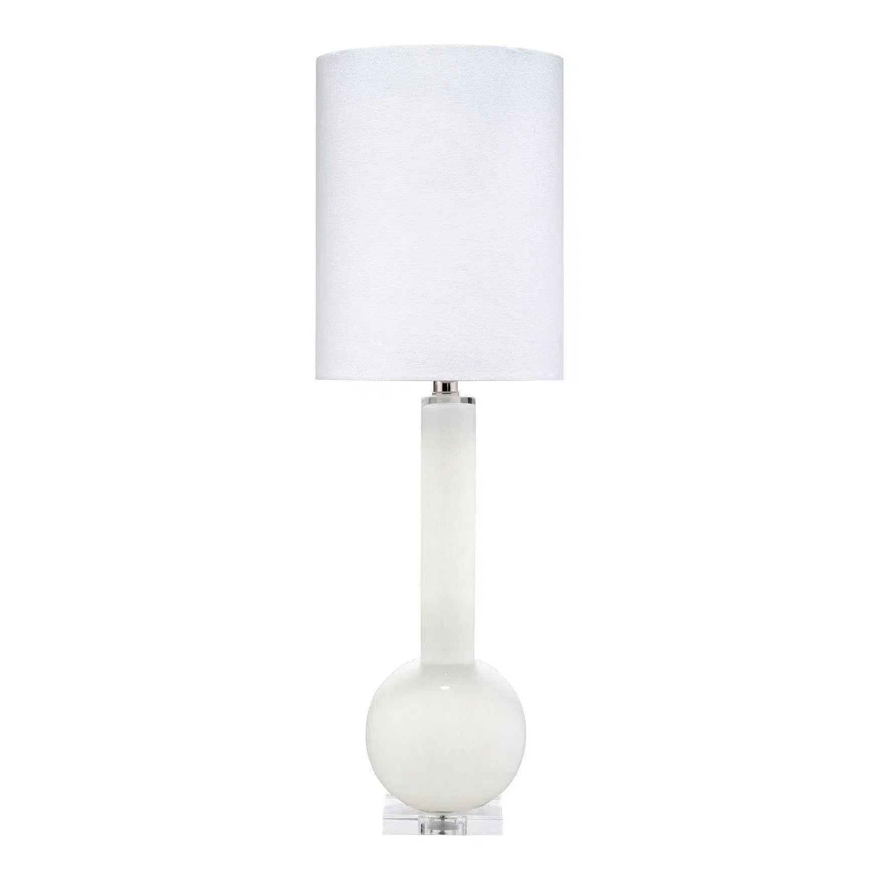 ceramic table lamps with hand painted designs for an artistic touchCoastal Style White Glass Studio Table Lamp