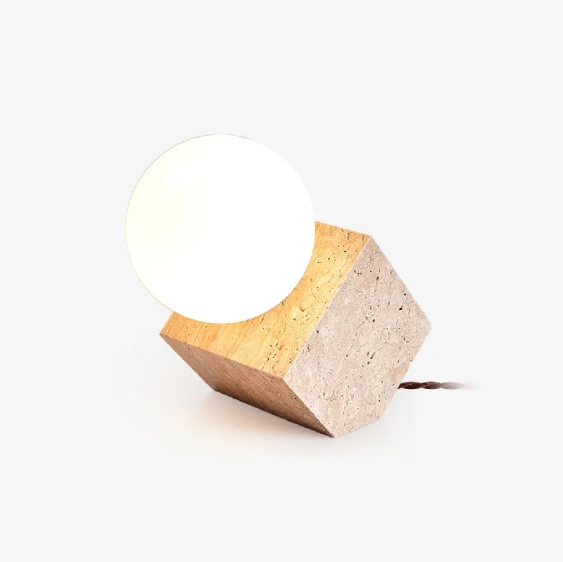 glass table lamps with a frosted surface for soft light diffusionCube Stone Table Lamp glass table lamps with a frosted surface for soft light diffusionCube Stone Table Lamp