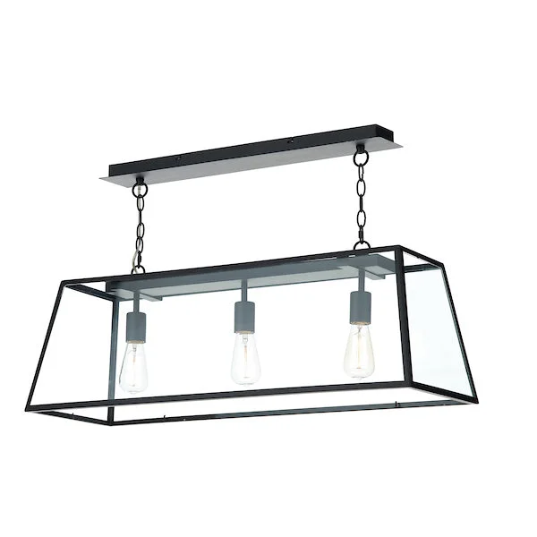 Gothic Ceiling Lights with Dark Metalwork and Pointed ArchesDar Academy 3 Light Bar Pendant Black Gothic Ceiling Lights with Dark Metalwork and Pointed ArchesDar Academy 3 Light Bar Pendant Black