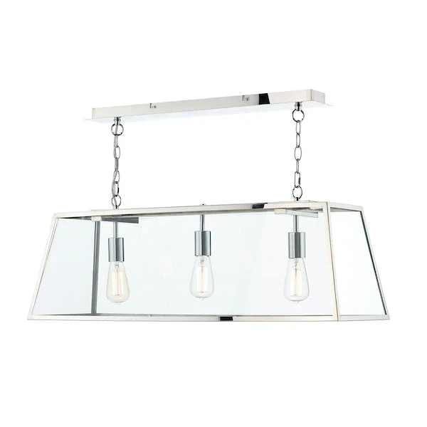Glass Ceiling Lights with Frosted, Colored, or Etched GlassDar Academy 3 Light Bar Pendant Stainless Steel Glass Ceiling Lights with Frosted, Colored, or Etched GlassDar Academy 3 Light Bar Pendant Stainless Steel