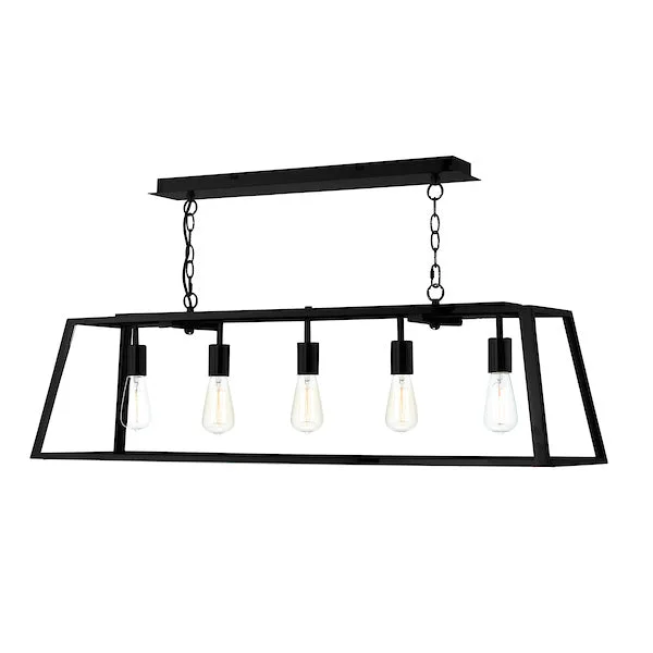 Japanese - Inspired Ceiling Lights with Shoji - Screen - like DiffusersDar Academy 5 Light Bar Pendant Black Japanese - Inspired Ceiling Lights with Shoji - Screen - like DiffusersDar Academy 5 Light Bar Pendant Black