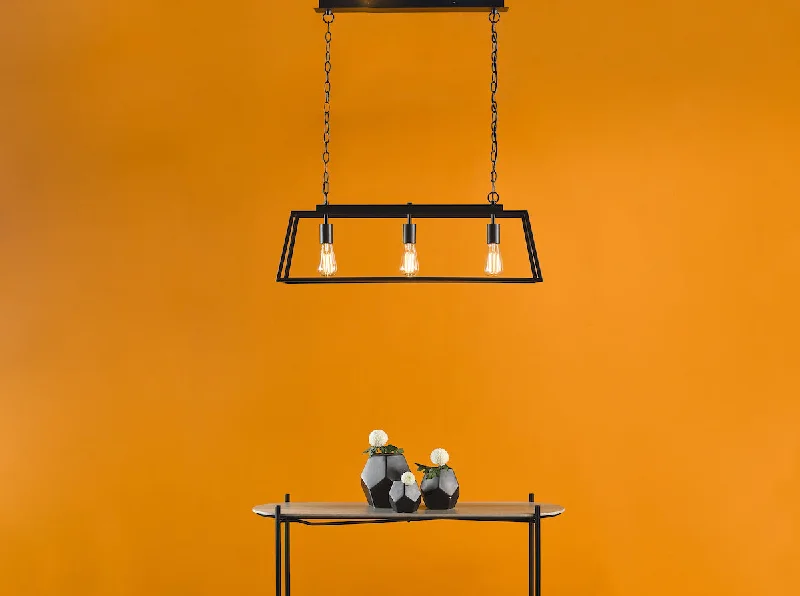 Glass Ceiling Lights with Frosted, Colored, or Etched GlassDar Claudia 3 Light Bar Pendant Matt Black Glass Ceiling Lights with Frosted, Colored, or Etched GlassDar Claudia 3 Light Bar Pendant Matt Black