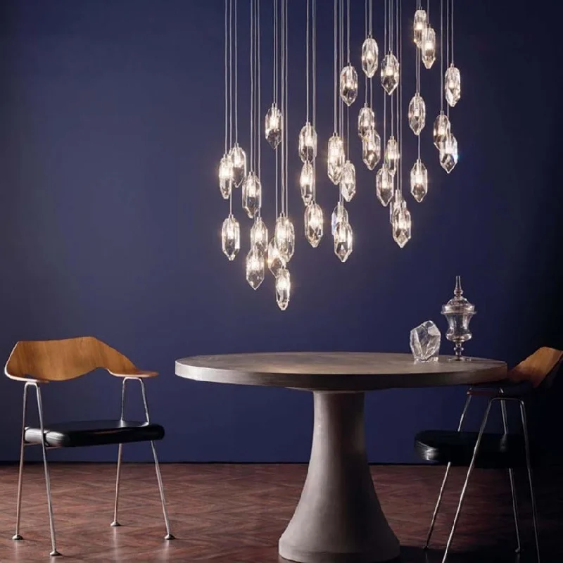 Art Deco Ceiling Lights with Geometric Patterns and Metallic FinishesDar Crystal 12 Light Cluster Pendant Art Deco Ceiling Lights with Geometric Patterns and Metallic FinishesDar Crystal 12 Light Cluster Pendant