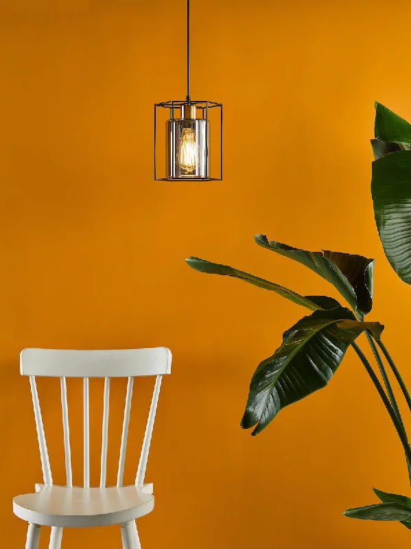 African - Inspired Ceiling Lights with Tribal Patterns and Natural MaterialsDar Tatum Pendant Matt Black and Smoked Glass African - Inspired Ceiling Lights with Tribal Patterns and Natural MaterialsDar Tatum Pendant Matt Black and Smoked Glass