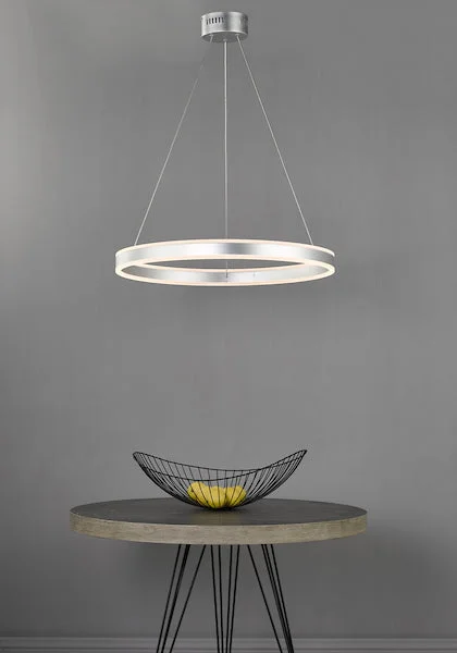 Mid - Century Modern Ceiling Lights with Simple, Sleek LinesDar Tybalt LED Pendant Silver and Acrylic Mid - Century Modern Ceiling Lights with Simple, Sleek LinesDar Tybalt LED Pendant Silver and Acrylic
