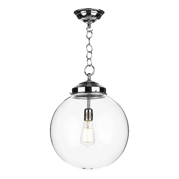 Chinese - Style Ceiling Lights with Red Lantern - Inspired DesignsDavid Hunt Fairfax Large Pendant Chrome with Clear Glass Chinese - Style Ceiling Lights with Red Lantern - Inspired DesignsDavid Hunt Fairfax Large Pendant Chrome with Clear Glass
